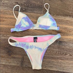 Triangl tie dye cheeky bikini, size small